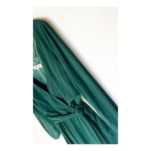 CEREMONY by JOANNA AUGUST - Holly Dress Long Sleeve in Dark Green